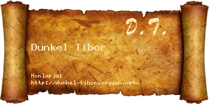 Dunkel Tibor névjegykártya